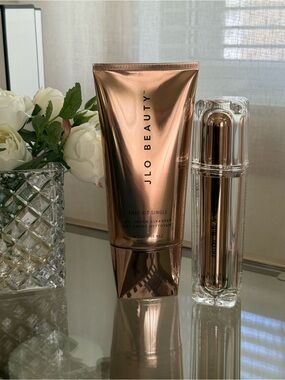 JLo Beauty Glow Serum + Gel Cream Cleanser Duo Set – Full Size New